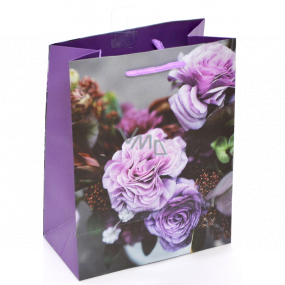 Nekupto Gift paper bag 23 x 18 x 10 cm Purple flowers 2014 40 KFM