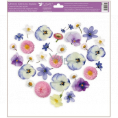 Window film without glue pansy heart 30 x 33,5 cm