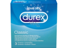 Durex Classic klasický kondom Nominální šířka: 56 mm 3 kusy