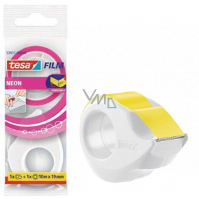 Tesa Tesafilm Adhesive tape neon pink/yellow 10 m x 19 mm 1 roll with mini unwind