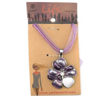 Albi Jewellery necklace Flower purple 1 piece