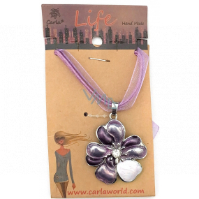 Albi Jewellery necklace Flower purple 1 piece