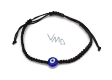 Blue eye rope bracelet woven black