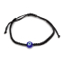 Blue eye rope bracelet woven black