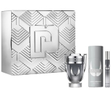 Paco Rabanne Invictus Platinum eau de parfum 100 ml + deodorant spray 150 ml + eau de toilette 10 ml miniature, gift set for men