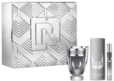 Paco Rabanne Invictus Platinum eau de parfum 100 ml + deodorant spray 150 ml + eau de toilette 10 ml miniature, gift set for men