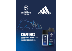 Adidas UEFA Champions League Edition VIII perfumed deodorant glass 75 ml + shower gel 250 ml, cosmetic set for men