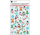 Pop up Christmas stickers Snowmen 14,5 x 25 cm