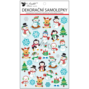 Pop up Christmas stickers Snowmen 14,5 x 25 cm