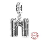 Sterling silver 925 Arc de Triomphe, travel bracelet pendant