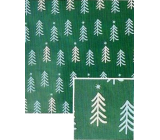 Nekupto Christmas gift wrapping paper 70 x 200 cm Dark green, white and blue trees