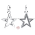 Charm Sterling silver 925 Glittering Star - Mini medallion, space bracelet pendant