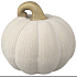 Cream porcelain pumpkin with a gold stem for display 11 x 10 cm