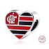 Charm Sterlingové stříbro 925 Brazílie, Rio de Janeiro, CR Flamengo, přívěsek na náramek cestování