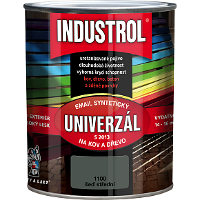 Industrol S2013 universal gloss topcoat for metal and wood, 1100 medium gray, 600 ml