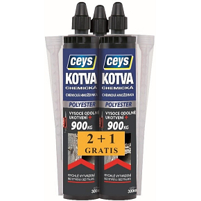 Ceys polyester chemical anchor, 300 ml, 2 + 1 Ceys polyester chemical anchor, 300 ml, 2 + 1