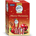 Glade Merry Christmas Warm Apple Pie apple and cinnamon scented sticks and scented candle 50 ml + 112 g, gift set