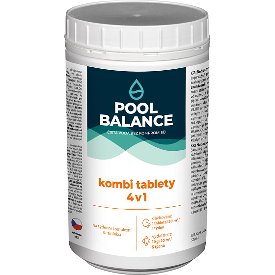 POOL Pool Chemicals Kombi Tablets 4in1 1 kg