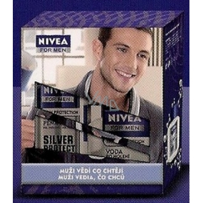Nivea Men Silver Protect shaving foam 200 ml + aftershave 100 ml cosmetic set