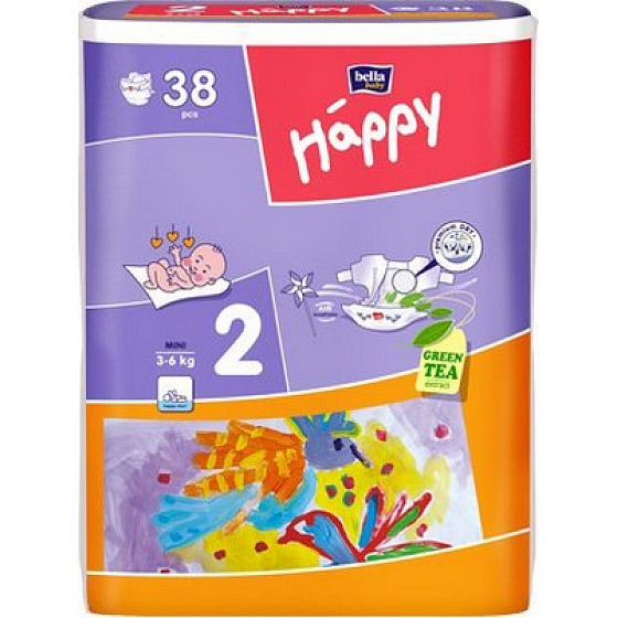 Bella Happy 2 Mini 3-6 kg diaper pants 38 pieces