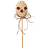 Egg brown-beige groove 27 cm + skewers