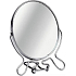 Double-sided cosmetic mirror with stand oval 13 x 9 cm 60270