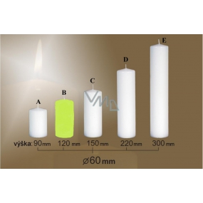 Lima Candle smooth light green cylinder 60 x 120 mm 1 piece