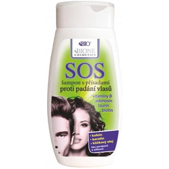 Bione Cosmetics SOS Shampoo with Anti-Hair Loss Ingredients 250 ml