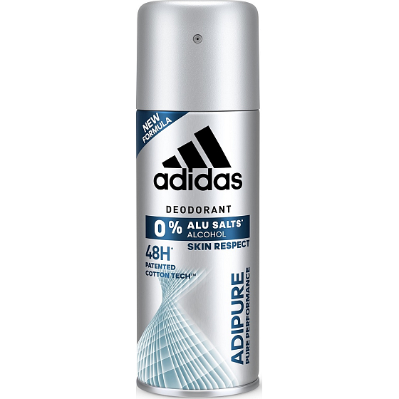 Adidas Adipure 48h antiperspirant deodorant spray without aluminum salts for men 150 ml