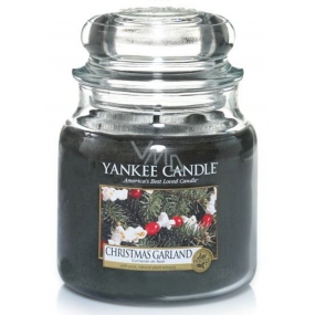 Yankee Candle Christmas Garland - Christmas wreath scented candle Classic medium glass 411 g
