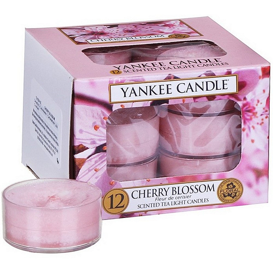 Yankee Candle Cherry Blossom - Cherry Blossom Scented Tealight Candle 12 x 9.8 g