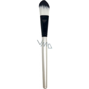 Cosmetic makeup brush flat 12 white-black 19 cm 30300
