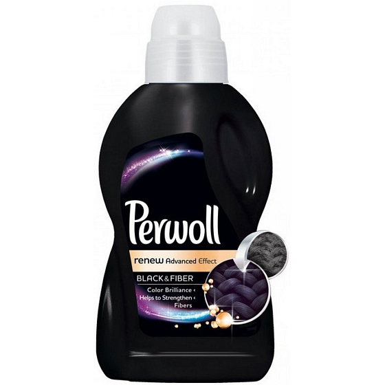 Perwoll Black & Fiber washing gel restores an intense black color, protects against the loss of shape 15 doses of 900 ml