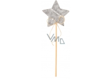 Decorations of gray 6 cm star + skewers