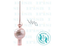 Irisa Spike glass matt old pink, combed lines 7 cm