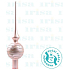Irisa Spike glass matt old pink, combed lines 7 cm