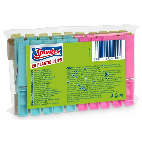 Spontex Plastic clothes pegs 20 pieces