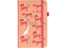 Albi Diary 2020 pocket with elastic Foxes 15 x 9.5 x 1.3 cm