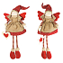 Jute angel standing with striped legs 34 cm 1 piece