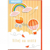 Nekupto Greeting Card for the Birth of a Child Welcome to the World 115 x 170 mm 3457 J