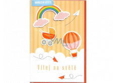 Nekupto Greeting Card for the Birth of a Child Welcome to the World 115 x 170 mm 3457 J