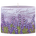 Candles Lavender scented candle with lavender decal ellipse 110 x 45 x 110 mm 1 piece