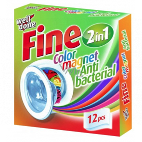 Well Done Fine Color Magnet antibacterial color-absorbing laundry wipes 12 pieces