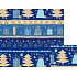 Nekupto Gift wrapping paper 70 x 500 cm Christmas blue stripes, trees, gifts