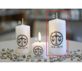 Lima Horoscope Libra candle cylinder 60 x 120 mm 1 pc