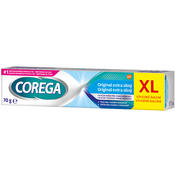 Corega Original fixing cream Extra strong for complete and partial denture prostheses 70 g