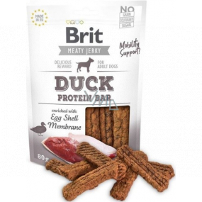 Brit Jerky Dried meat treats protein bar from duck and chicken for adult dogs 80 g