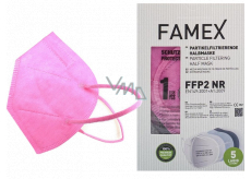 Famex Respirator oral protective 5-layer FFP2 face mask pink 1 piece