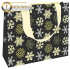 Nekupto Gift paper bag with embossing 23 x 18 cm Christmas yellow snowflakes