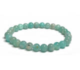 Amazonite bracelet elastic natural stone, ball 6 mm / 16 - 17 cm, stone of hope